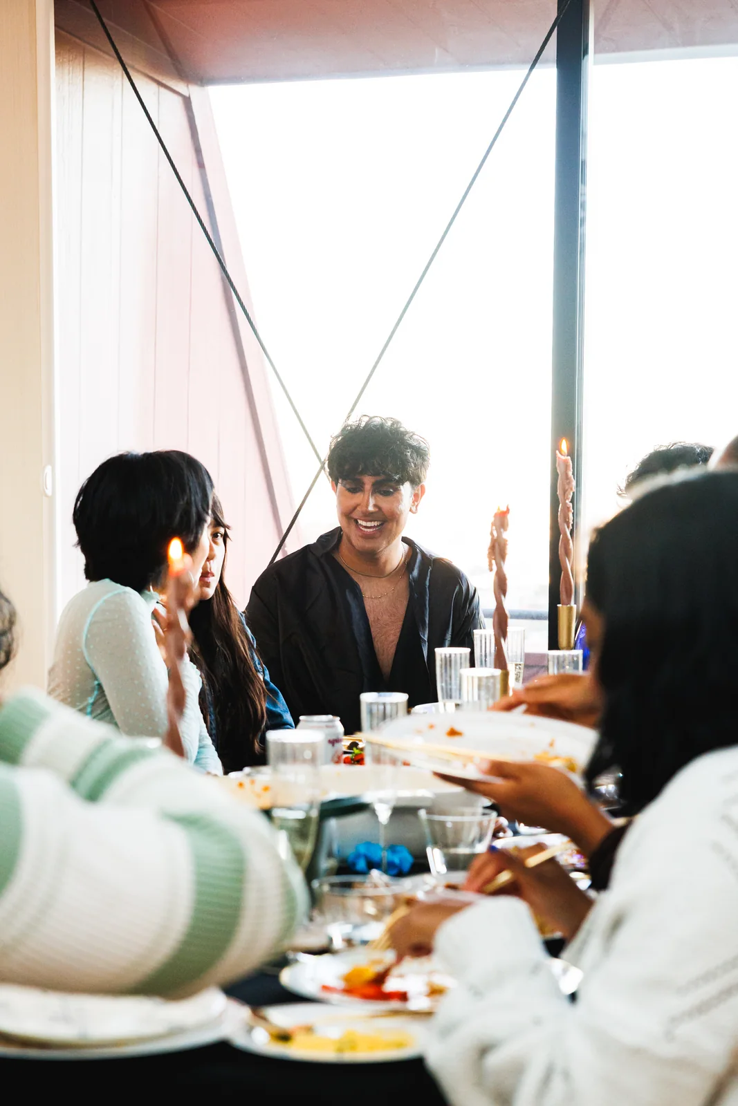 Guests laughing at Belonging.