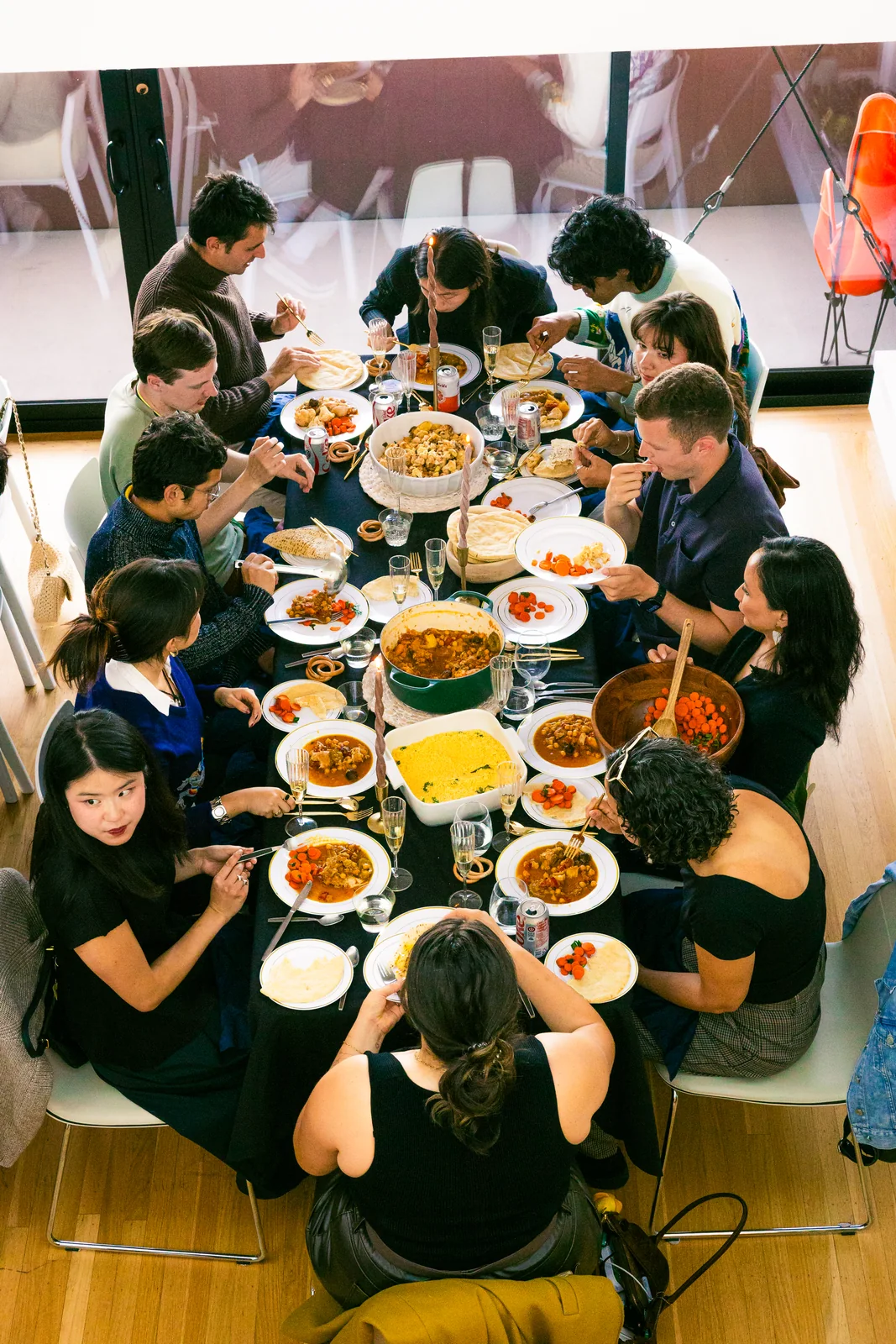 Overhead dinner at Belonging.